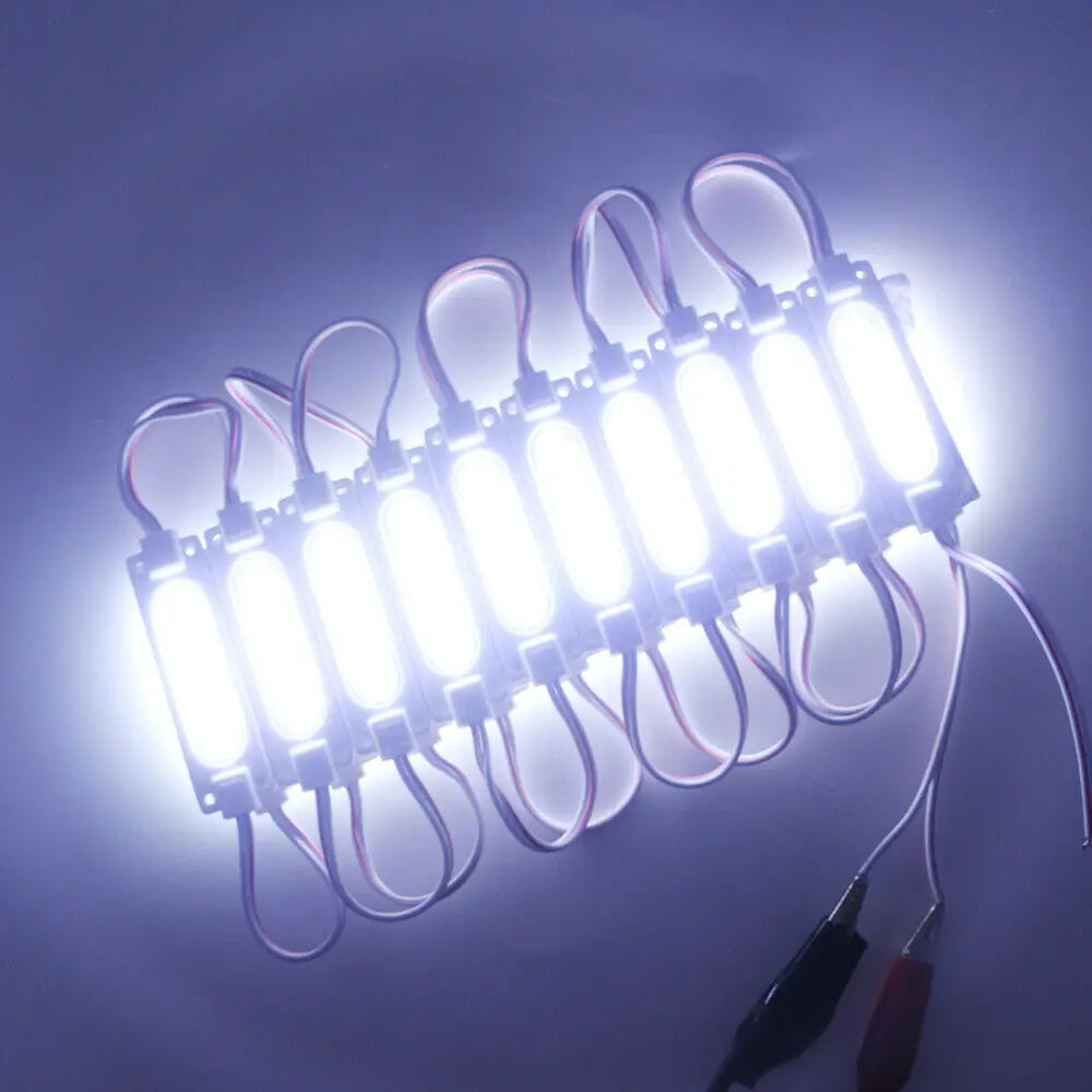 10pcs  injection with lens COB LED module waterproof LED DC12V 2W IP68