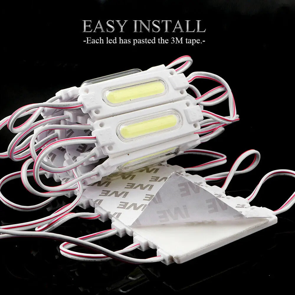 10pcs  injection with lens COB LED module waterproof LED DC12V 2W IP68