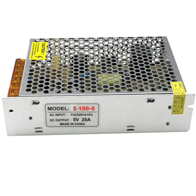 Switching led Power Supply 5V 20A 100w led driver 100W 5V Power, Aluminum AC 110V 220V to 5v lighting transformer for led light