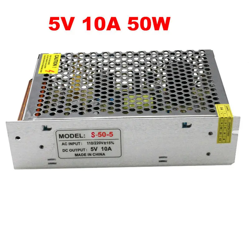 AC/DC 5v 50w power supply 50w led driver 50w 5V 10A LED Power,DC5V Aluminum AC110V 220V to 5v lighting transformer for led light