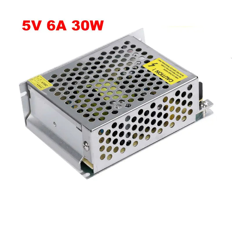 30W 5V Switching Mode LED Power Supply Driver 6A DC5V Aluminum AC 110V to 220V LED Lighting Transformer for LED Lights