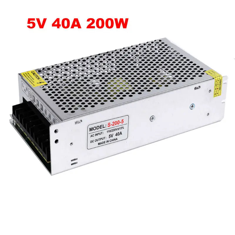 200W 5V LED Driver Power Supply 40A DC Aluminum AC 110V 220V to 5V Transformer for LED Lighting Switching Supply