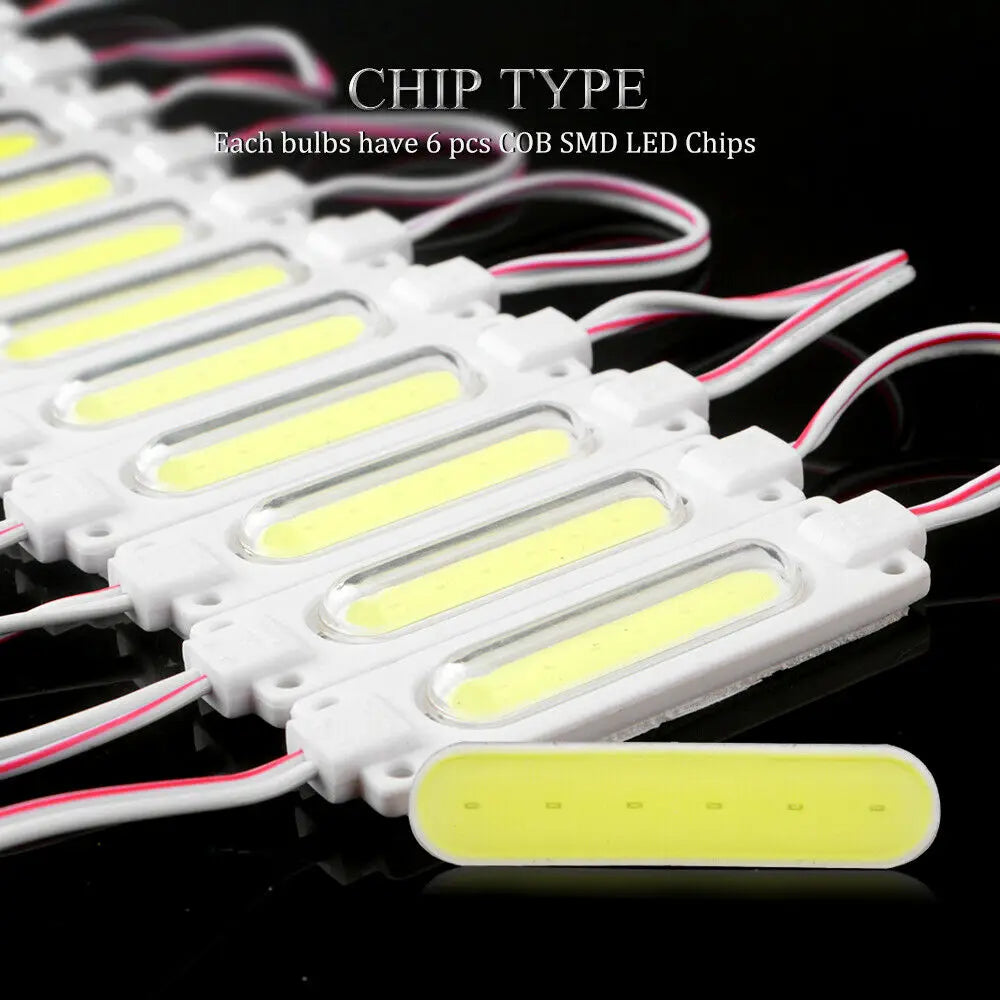 10pcs  injection with lens COB LED module waterproof LED DC12V 2W IP68