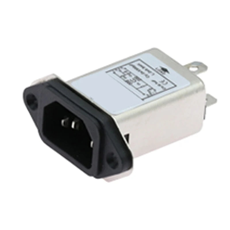 1pcs Black IEC320 C13 C14 EMI Anti-interference Fused Filter Socket 6A 10A power purifier switch socket for game player speaker