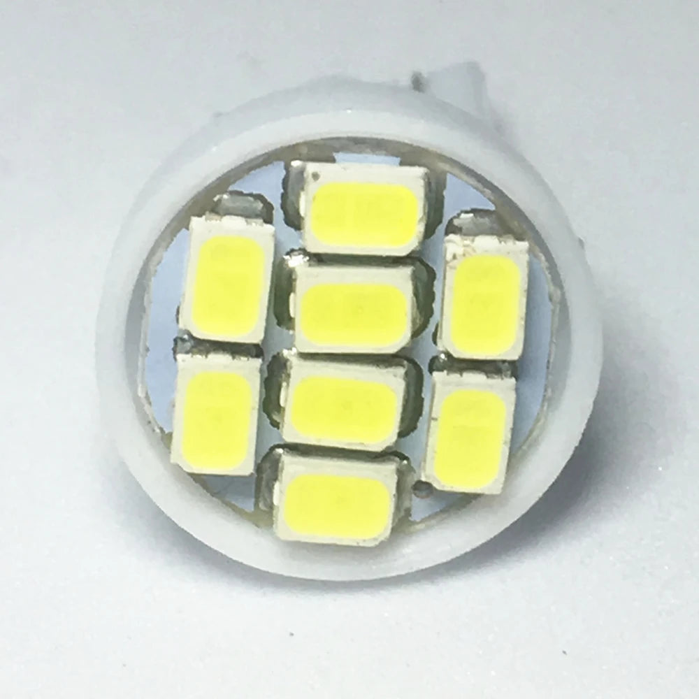10pcs/lot LED 24V T10 194 168 1206 8 SMD 8 LED Auto light Bulbs super white Instrument Light Lamps Wedge DC24V
