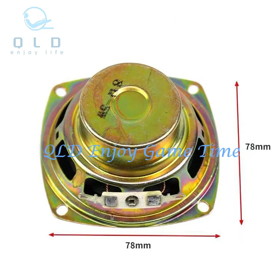 2Pcs High Quality 3 Inch 8ohm 5W Antimagnetism Speaker, for DIY Arcade Game Kit Toy Crane Claw Doll Machine Parts Accessory