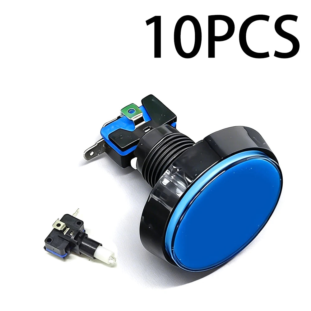 10pcs Arcade Button 60MM  With LED Light Lamp
