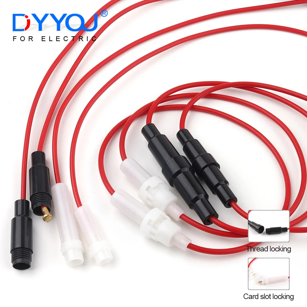 10PCS 5x20mm Glass Fuse Holder Fast Blow Screw Type 6x30mm