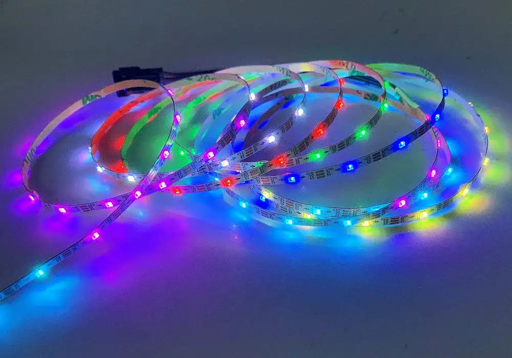 DC 5V 3mm Narrow Width White Black PCB WS2812B LED Strip 60Leds/m 2020 RGB Individually Addressable Dream Color Pixel Light Tape