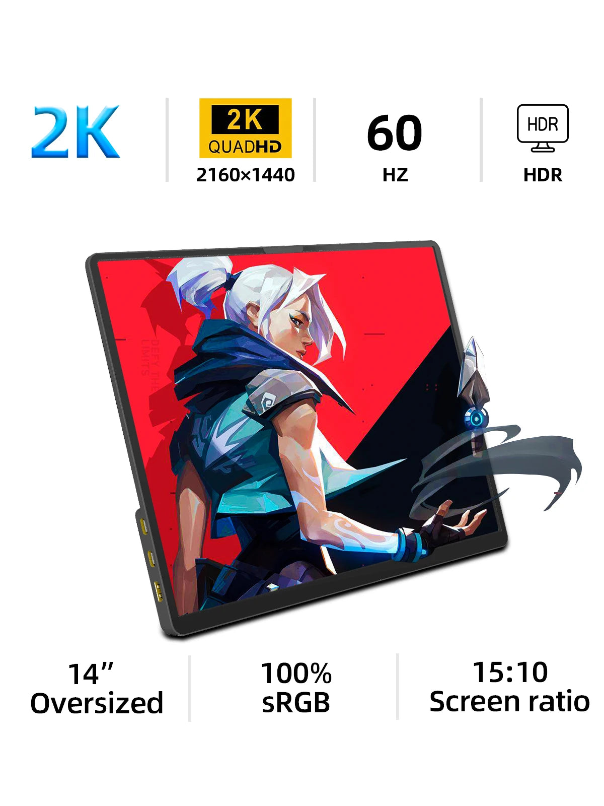 2160*1440  14-inch 2K Portable Monitor 60HZ