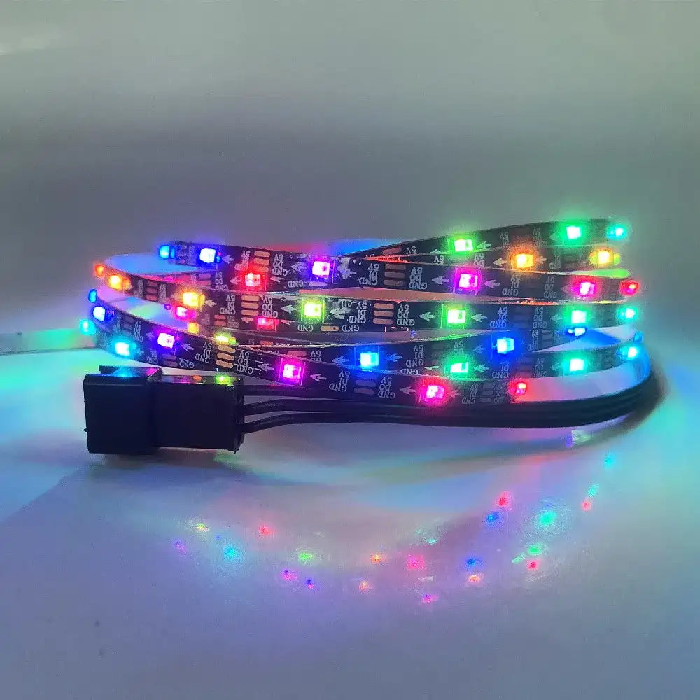 DC 5V 3mm Narrow Width White Black PCB WS2812B LED Strip 60Leds/m 2020 RGB Individually Addressable Dream Color Pixel Light Tape