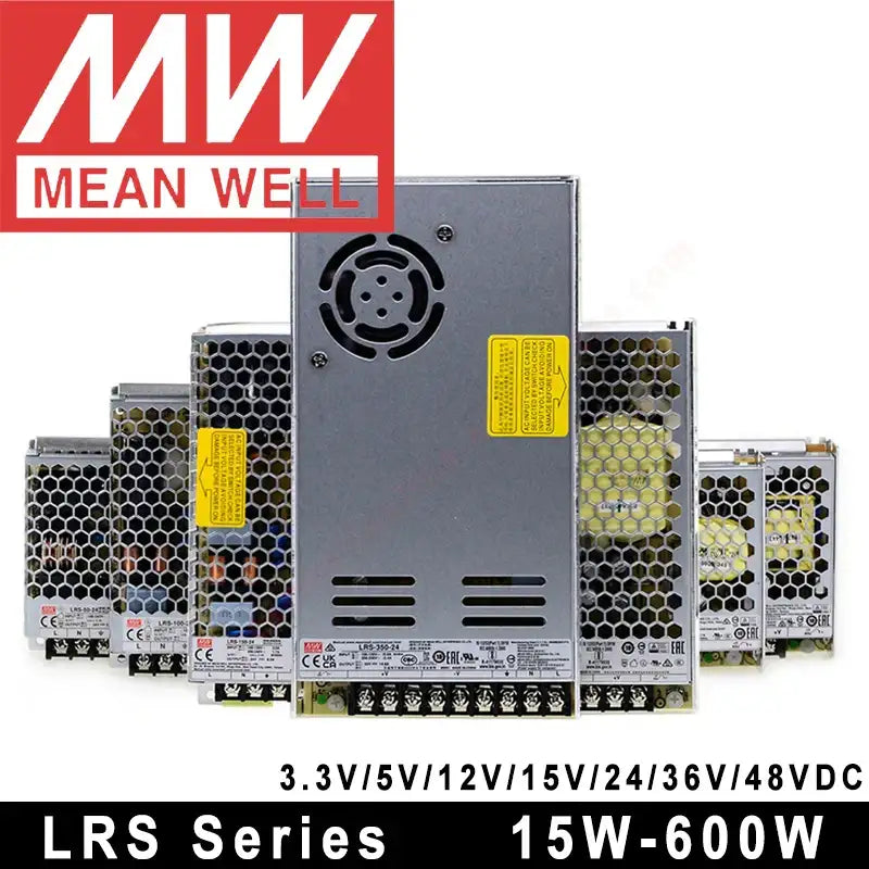 Mean Well AC to DC SMPS Meanwell 5V 12V 15V 24V 48V LRS-50/75/100/150/200/350/450/600 LED Switching Power Supply