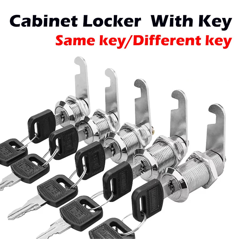 5/20 Sets Metal Cam Lock With Keys 16mm/20MM/25MM/30MM