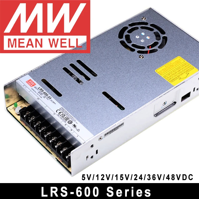 Mean Well AC to DC SMPS Meanwell 5V 12V 15V 24V 48V LRS-50/75/100/150/200/350/450/600 LED Switching Power Supply