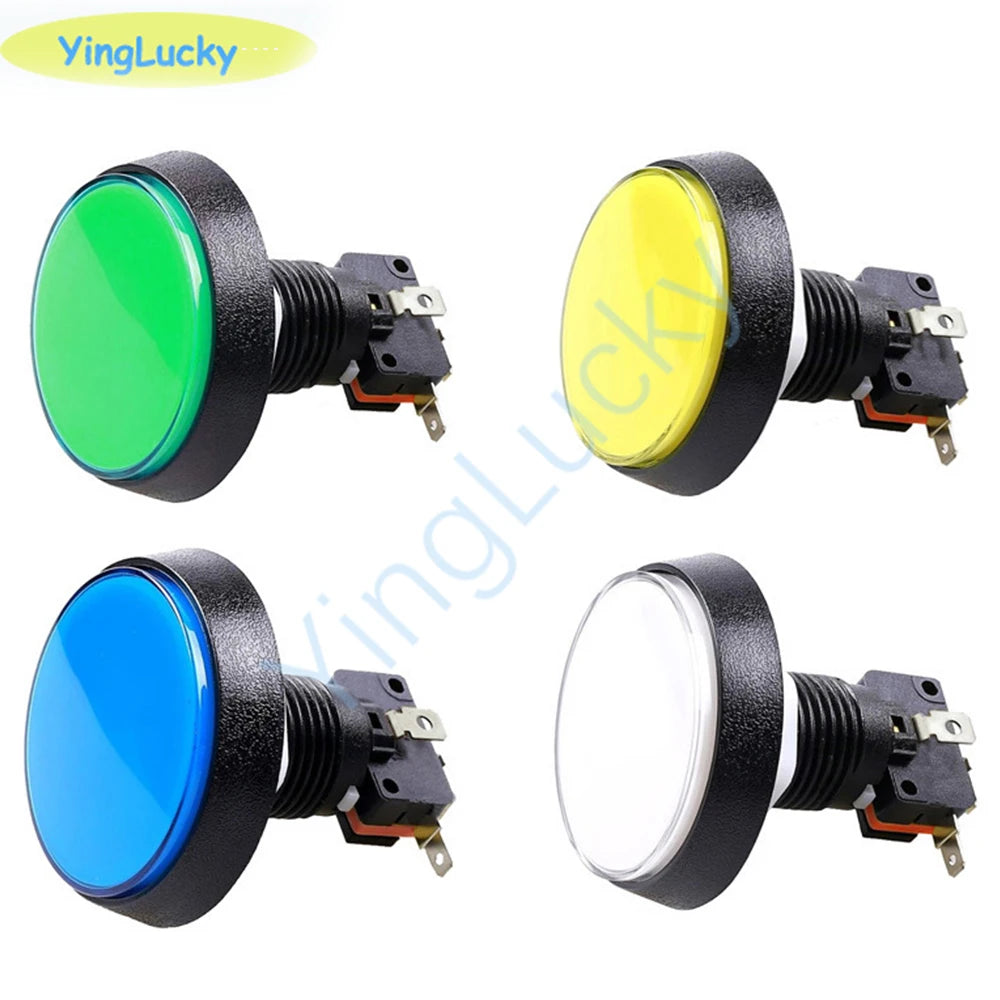 10pcs Arcade Button 60MM  With LED Light Lamp