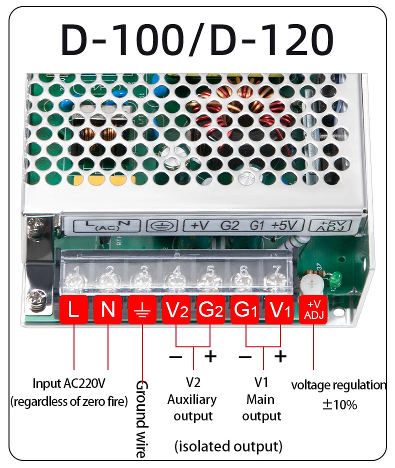 Dual Output Switching Power Supply 5V 12V 24V AC/DC Transformer