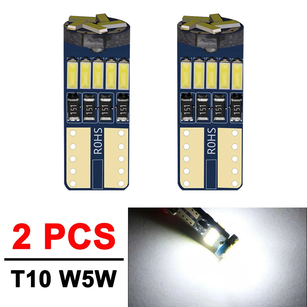 2/4/10/50 PCS T10 W5W LED Bulb CANBUS 12V