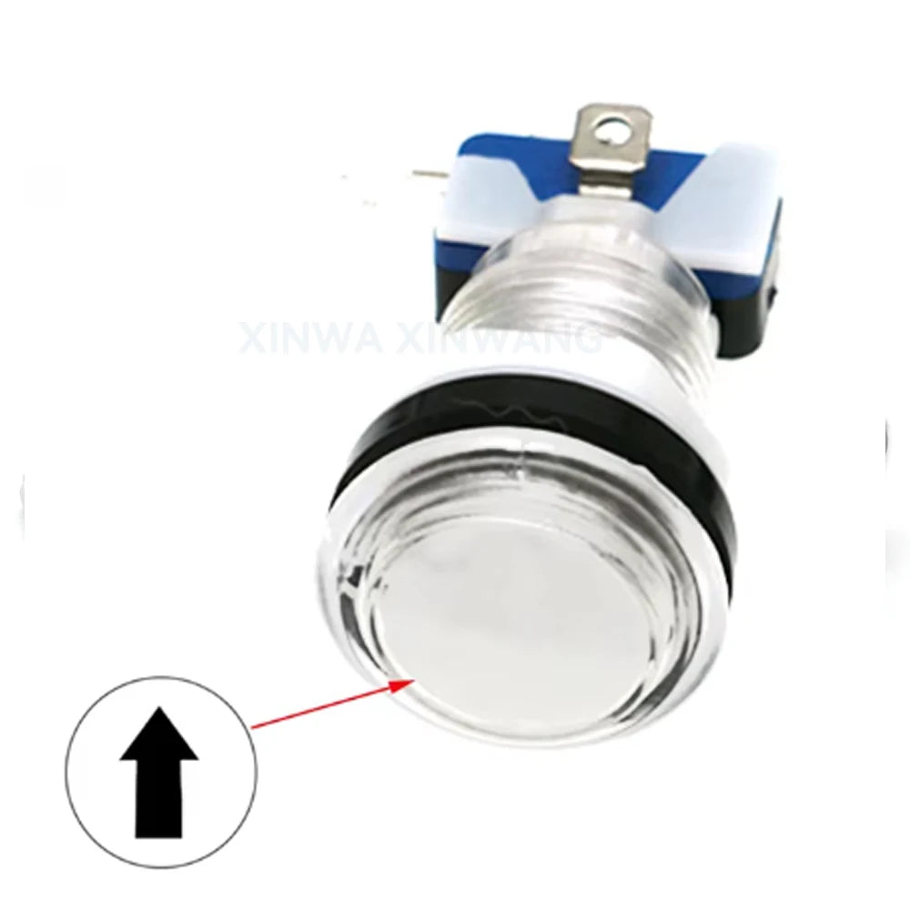 5V 12V Light Clear Plastic Push Button 33mm Led Illuminated For Coin Arcade Game