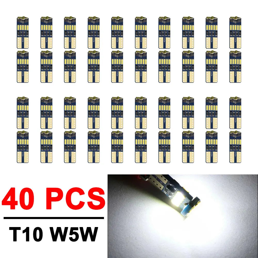 2/4/10/50 PCS T10 W5W LED Bulb CANBUS 12V