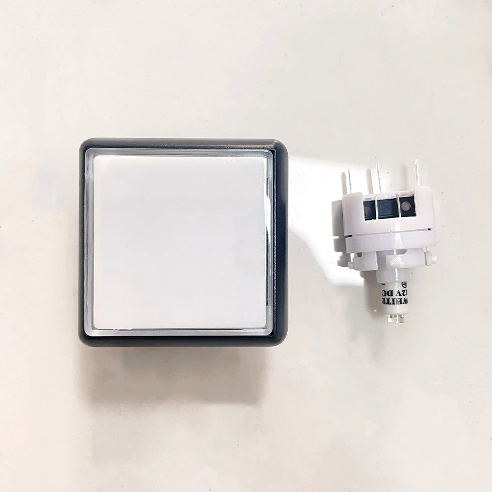 Square LED Illuminated Push Button with Micro Switch 49 x 49 mm, Arcade Machine Game 12V