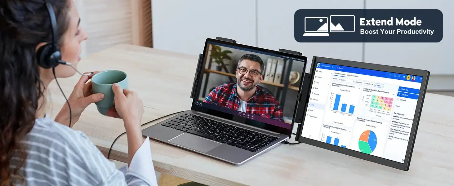Portable Monitor 14 Inch FHD 1080P IPS Screen