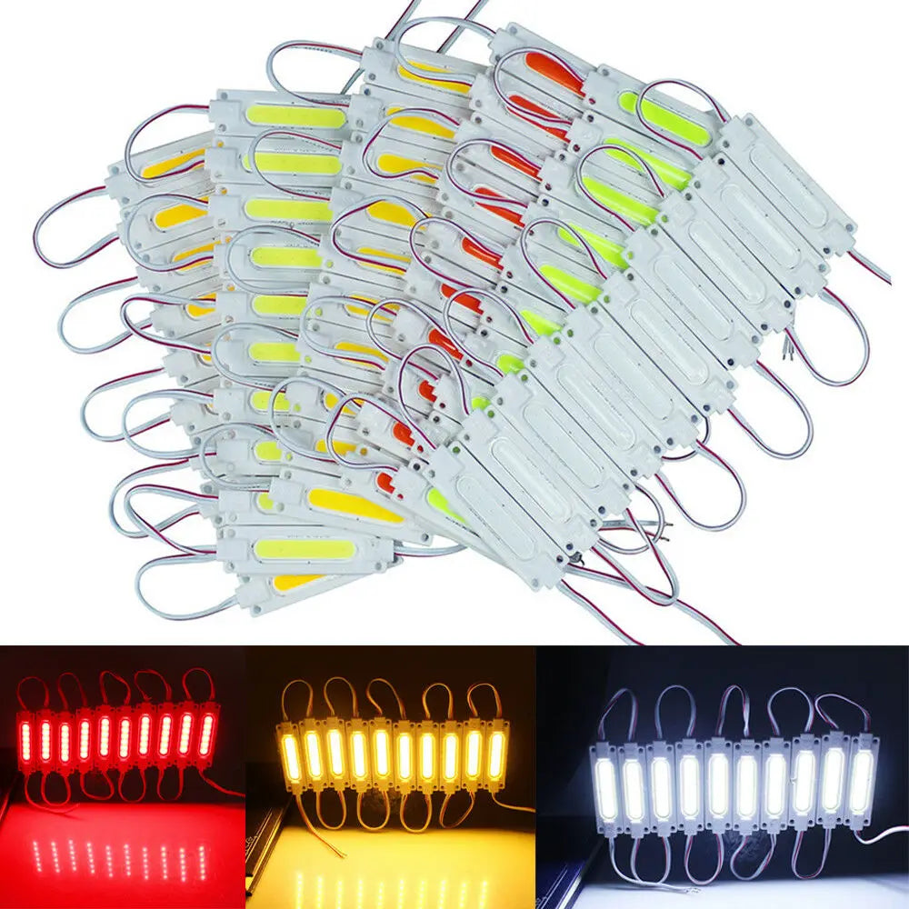 10pcs  injection with lens COB LED module waterproof LED DC12V 2W IP68