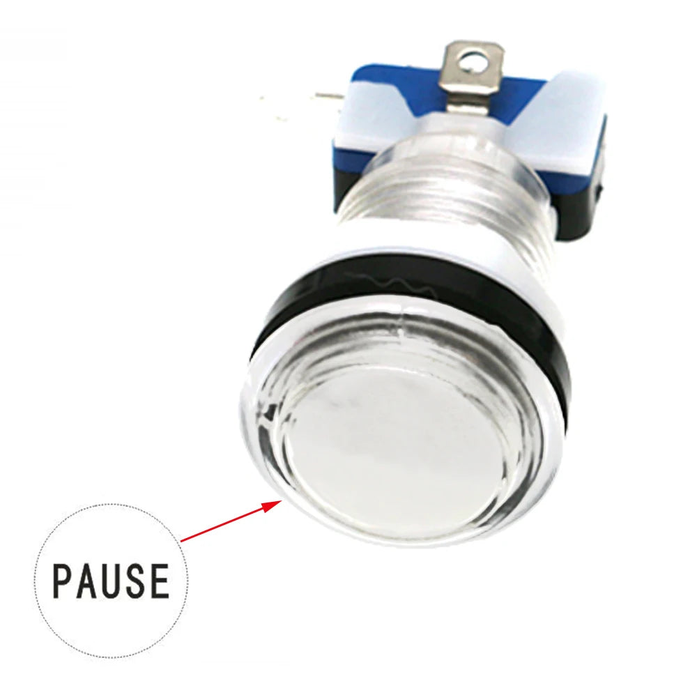 5V 12V Light Clear Plastic Push Button 33mm Led Illuminated For Coin Arcade Game