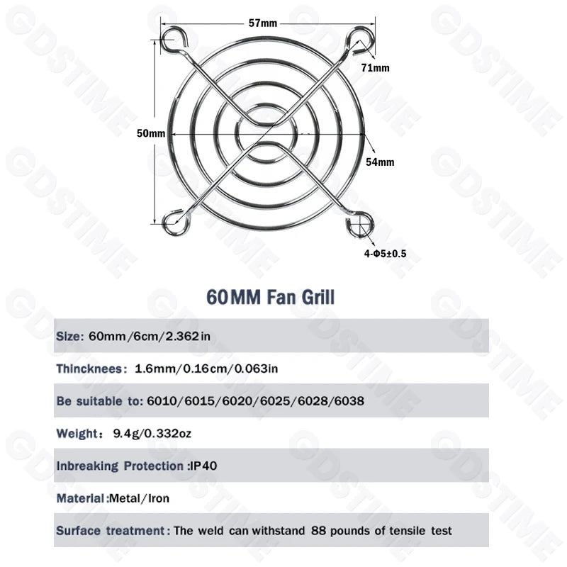 Cooling Fan Grill for 120mm 90mm 80mm 60mm 40mm 30mm Fan Metal Mesh Finger Guard Protective Net Computer Case Fan Grill