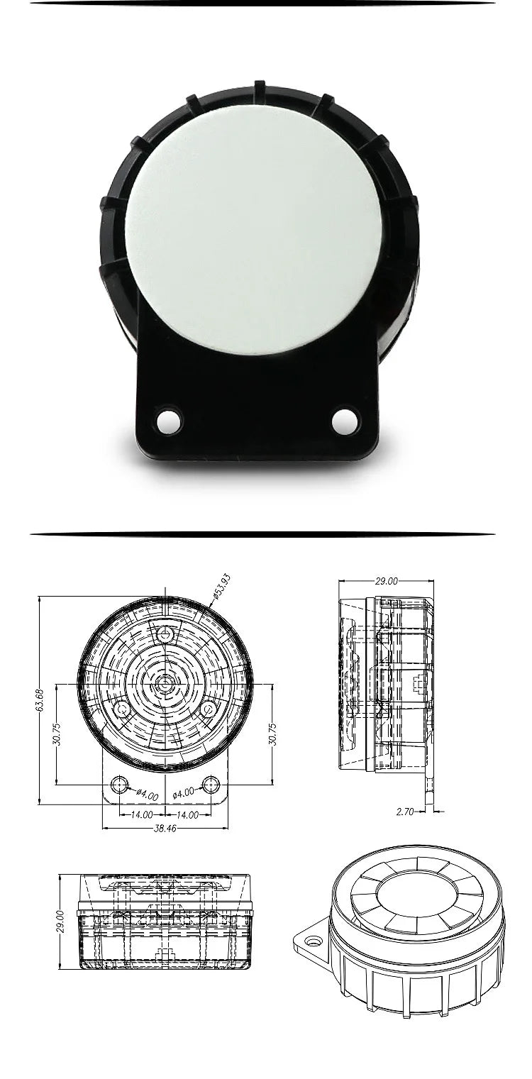Anti-theft siren 12V Alarm Horn 125dB Alarm Horn Microphone Siren