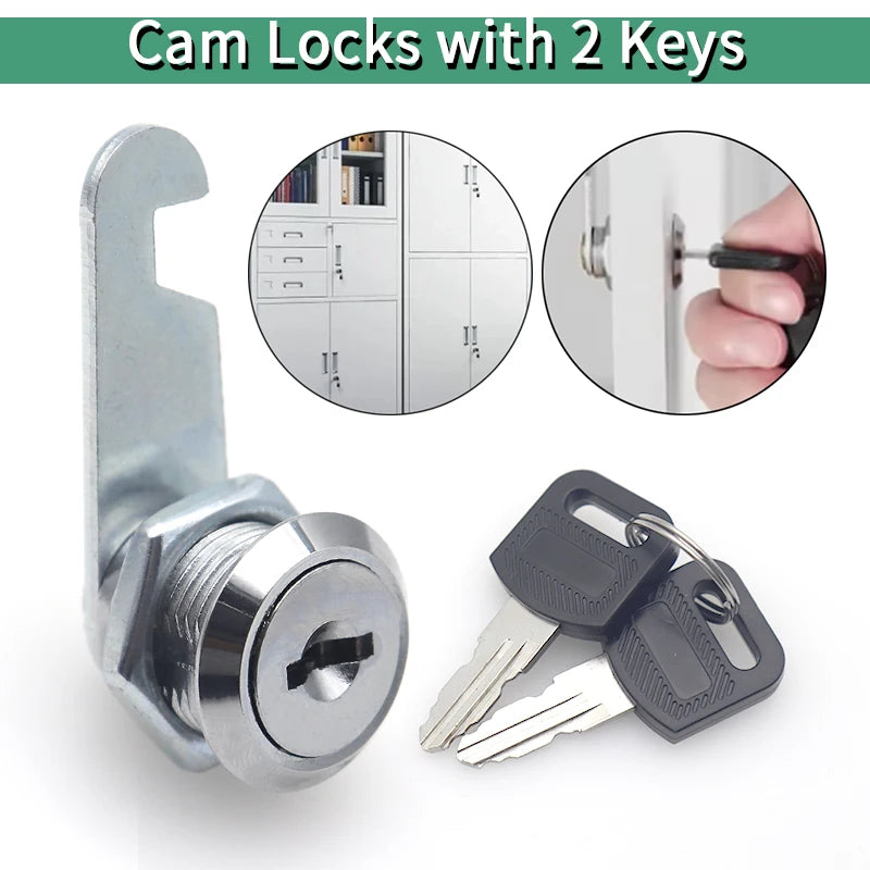 10 Sets 16/20/25/30mm Security Lock With 2 Keys