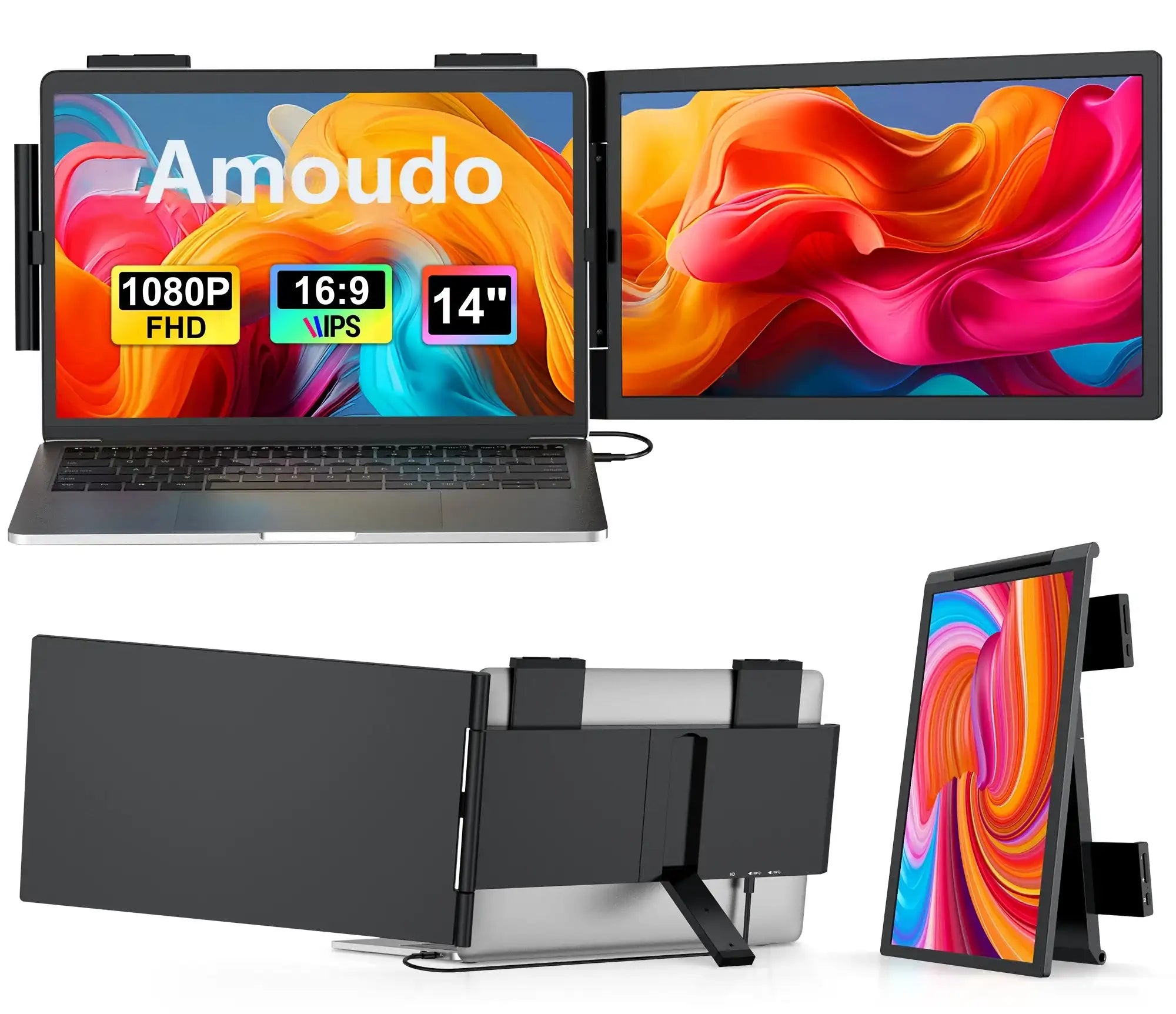 Portable Monitor 14 Inch FHD 1080P IPS Screen