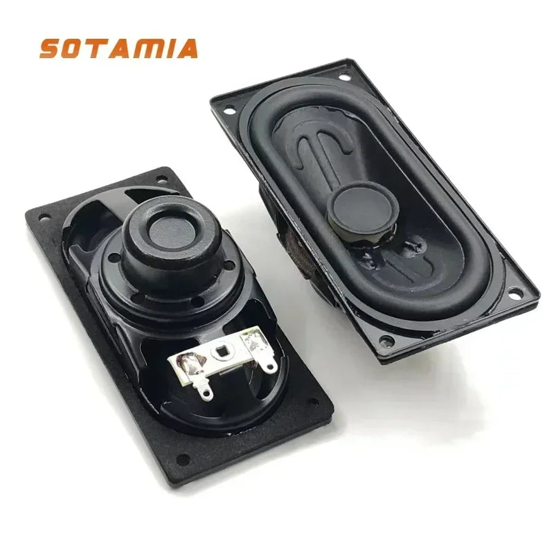 2Pcs Rectangle Speaker 4 Ohm 10W