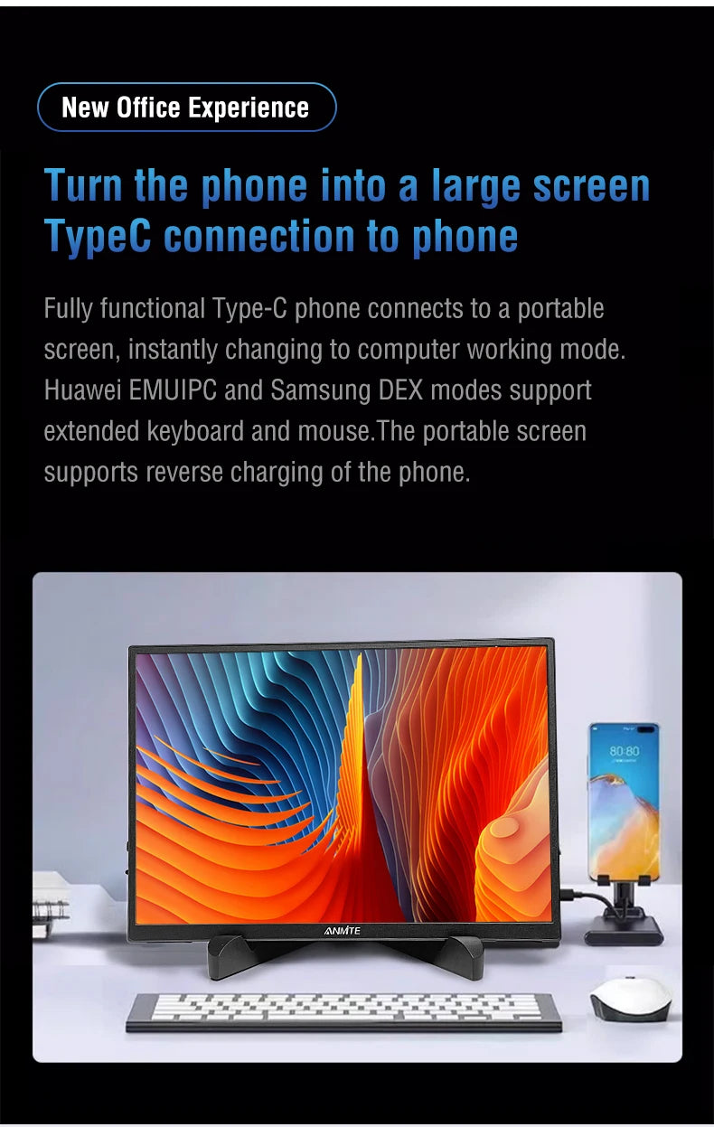 10.5-Inch Portable Monitor 1280P HDR 15:10