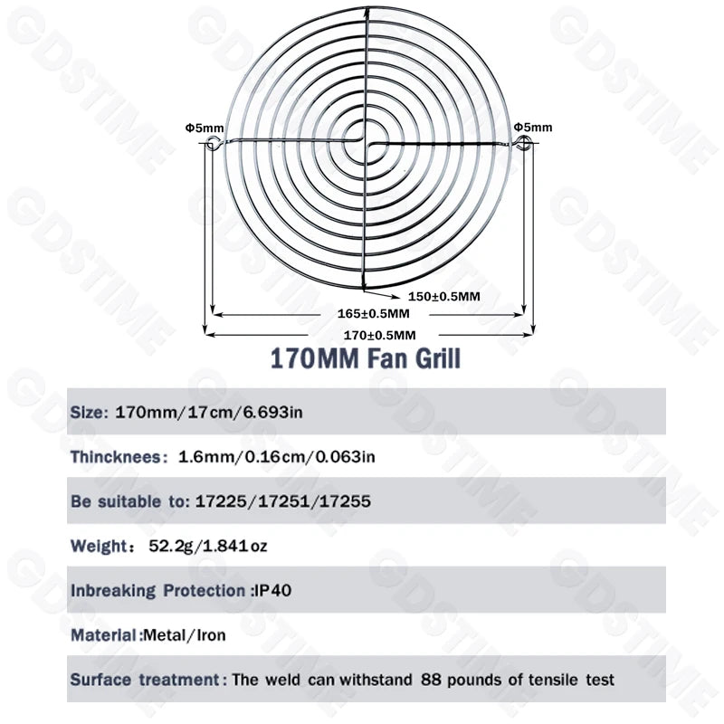 Cooling Fan Grill for 120mm 90mm 80mm 60mm 40mm 30mm Fan Metal Mesh Finger Guard Protective Net Computer Case Fan Grill
