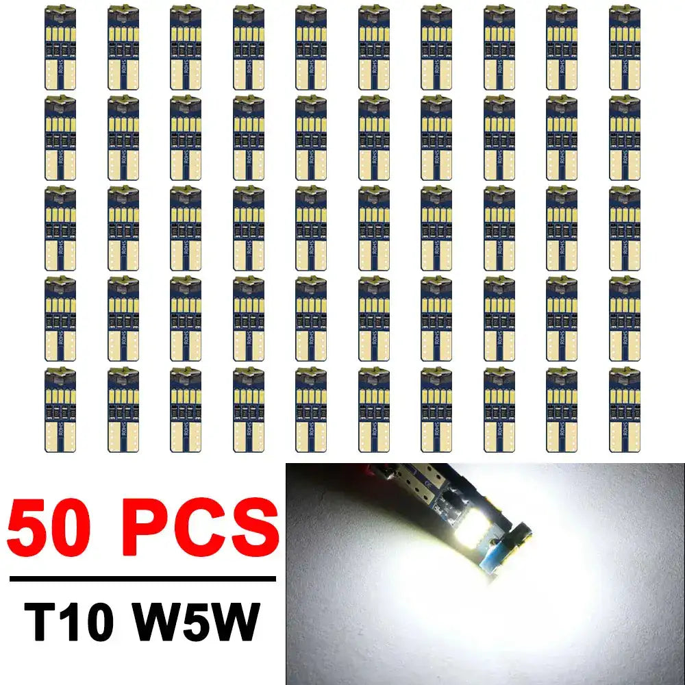 2/4/10/50 PCS T10 W5W LED Bulb CANBUS 12V