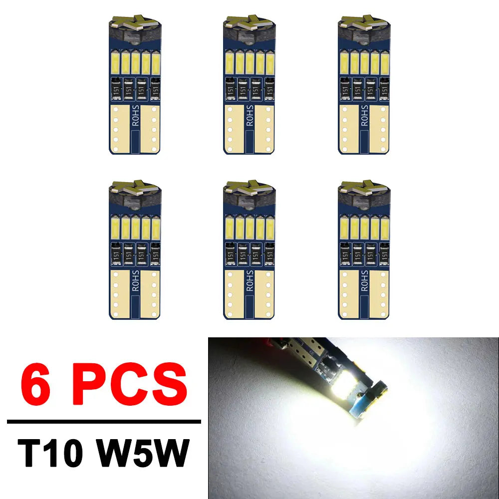 2/4/10/50 PCS T10 W5W LED Bulb CANBUS 12V