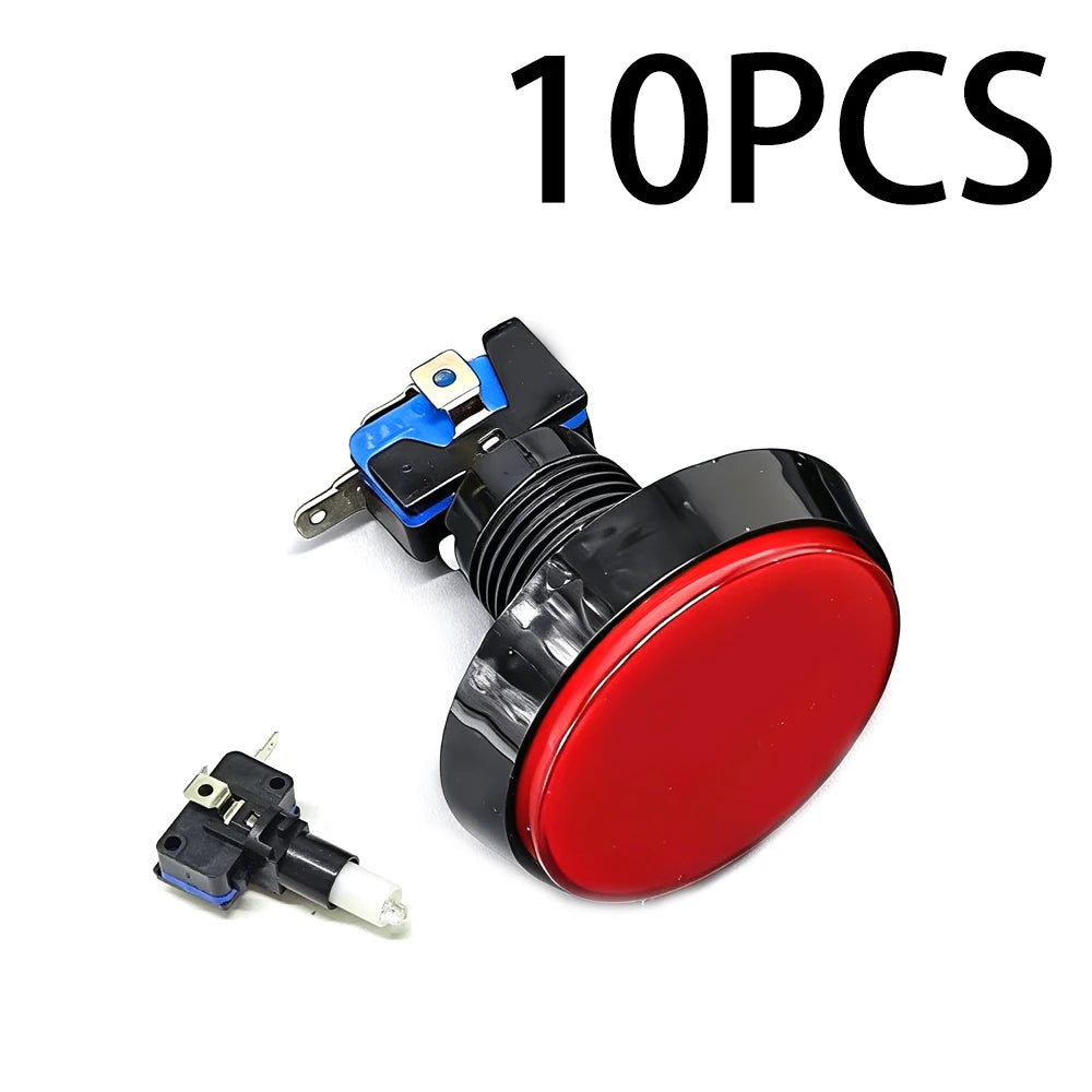 10pcs Arcade Button 60MM  With LED Light Lamp