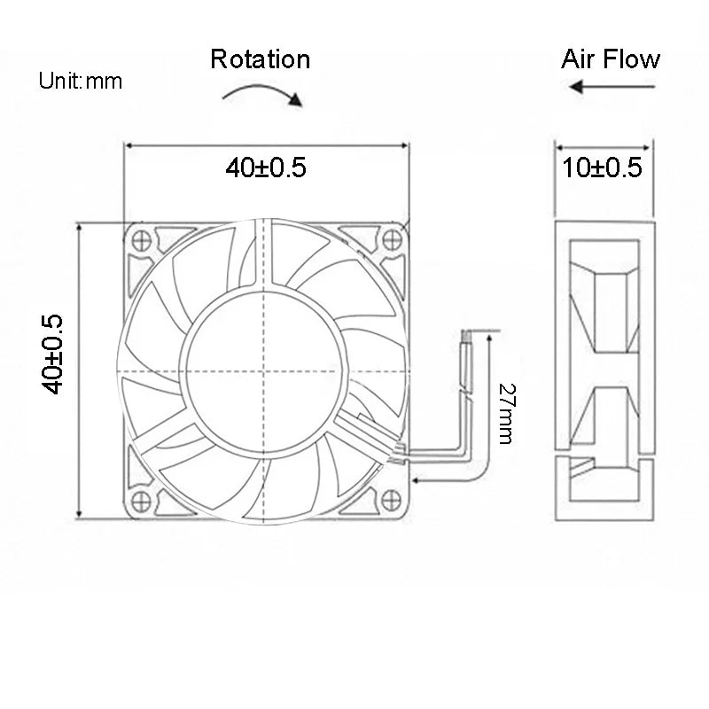 60mm 50mm 40mm 30mm Fans DC 12v 24v 5v Sleeve Bearing Industrial Cooling Fans with Brushless Motor