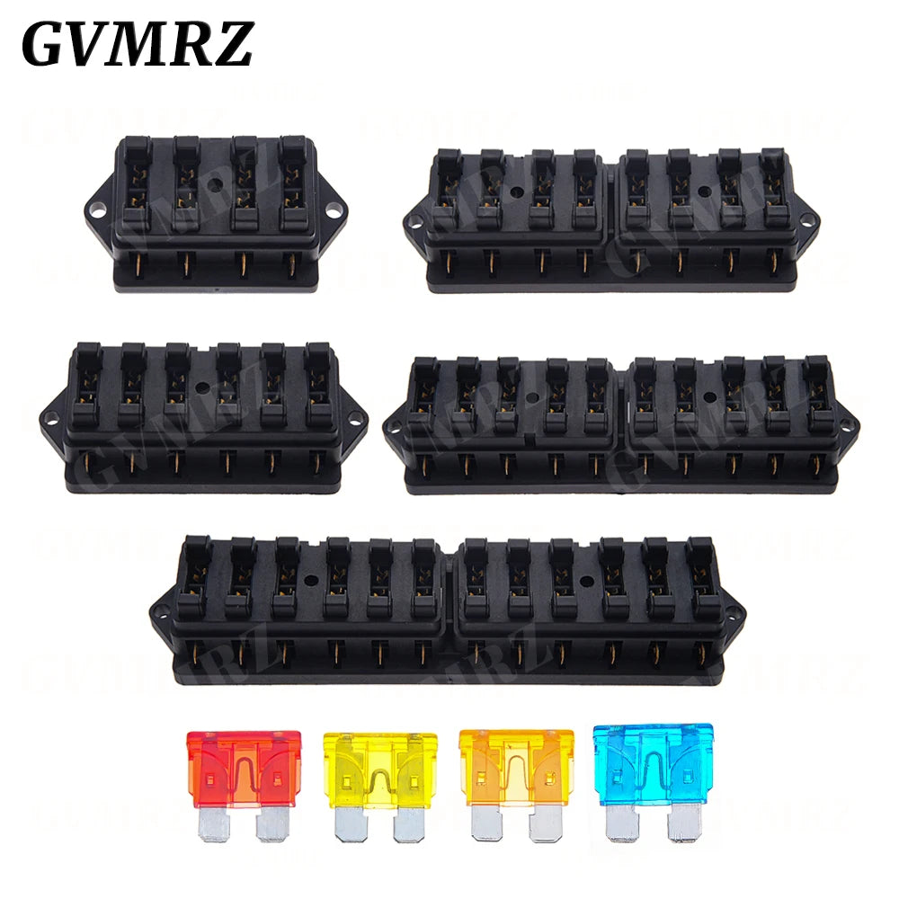4/6/8/12 Way Fuse Holder  Blade Fuse Box with  Fuses