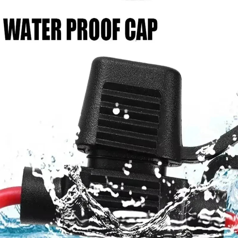 In Line Fuse Socket Mini Blade Fuse Holder Splash-Proof 12V 30A with Fuse Blade 5-20pcs