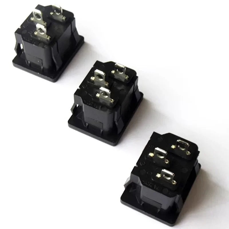 AC Power Socket C14 Inlet Power Industrial Socket Plug LEC320 C14 3Pin Panel Inlet Socket 250VAC 10A