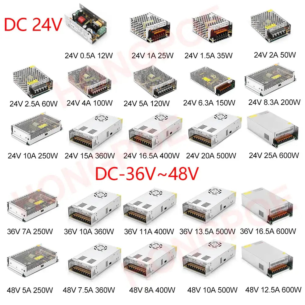 Switching Power Supply 5v 12v 24v 36v 48v 2A 5A 10A 15A 20A 30A15w-500w AC To 110/220v DC Transformer LED Strip Switch Driver