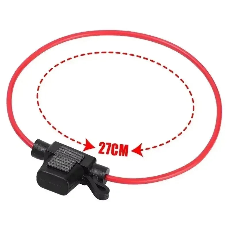 In Line Fuse Socket Mini Blade Fuse Holder Splash-Proof 12V 30A with Fuse Blade 5-20pcs