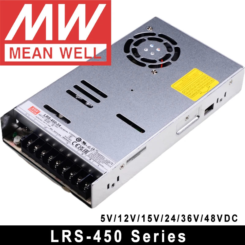 Mean Well AC to DC SMPS Meanwell 5V 12V 15V 24V 48V LRS-50/75/100/150/200/350/450/600 LED Switching Power Supply