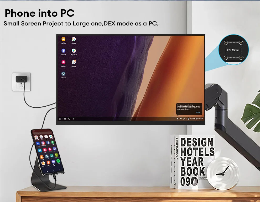 18.5inch 1920*1080P 100Hz HDMI Type C Gaming Portable Monitor