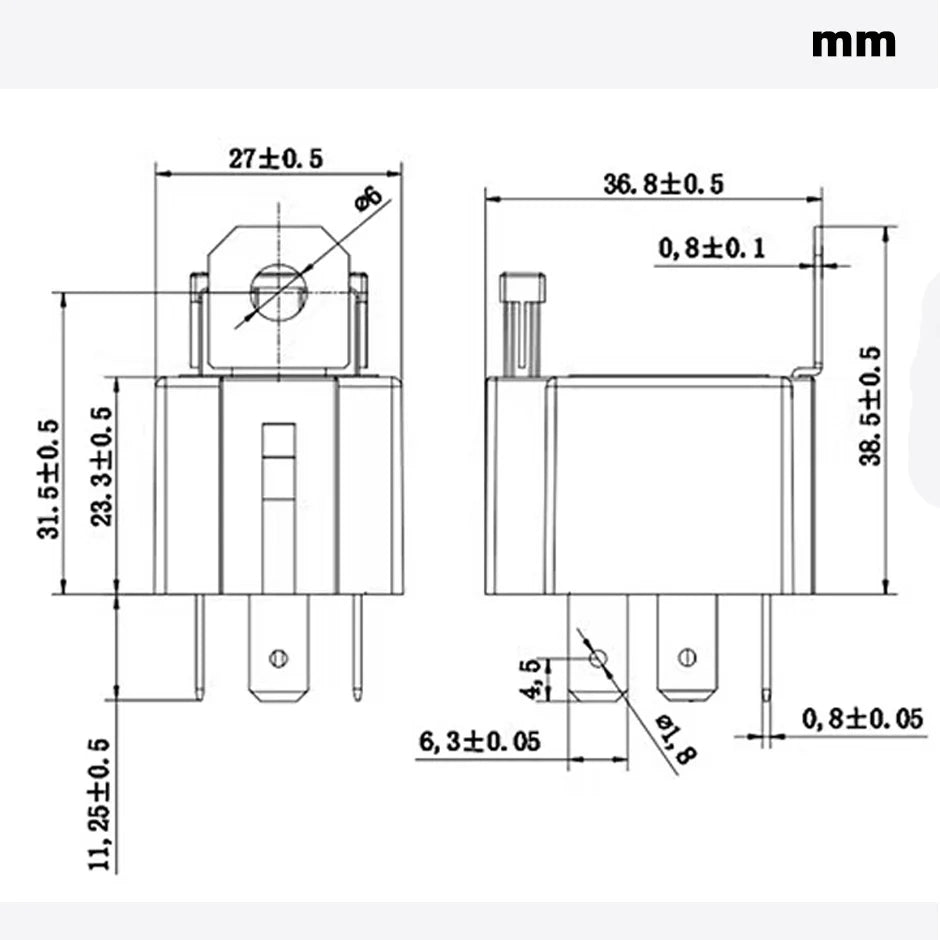 1Set 4-Pin Relay & Fuse 12V DC With Socket Base/Wires/Fuse 30A