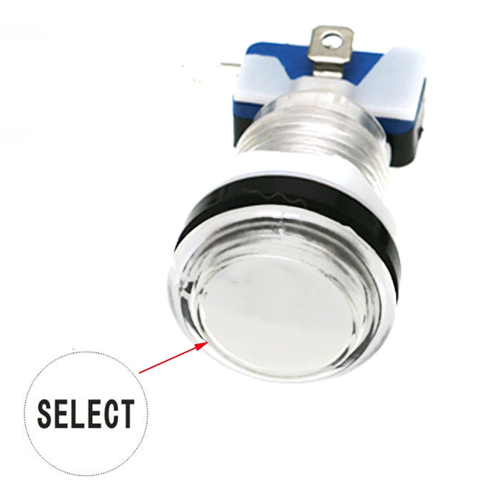 5V 12V Light Clear Plastic Push Button 33mm Led Illuminated For Coin Arcade Game