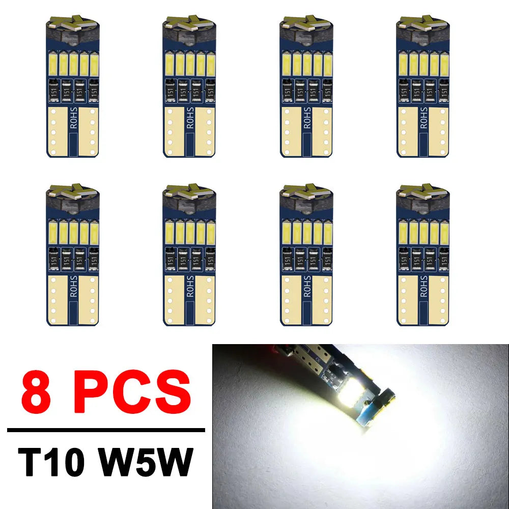 2/4/10/50 PCS T10 W5W LED Bulb CANBUS 12V