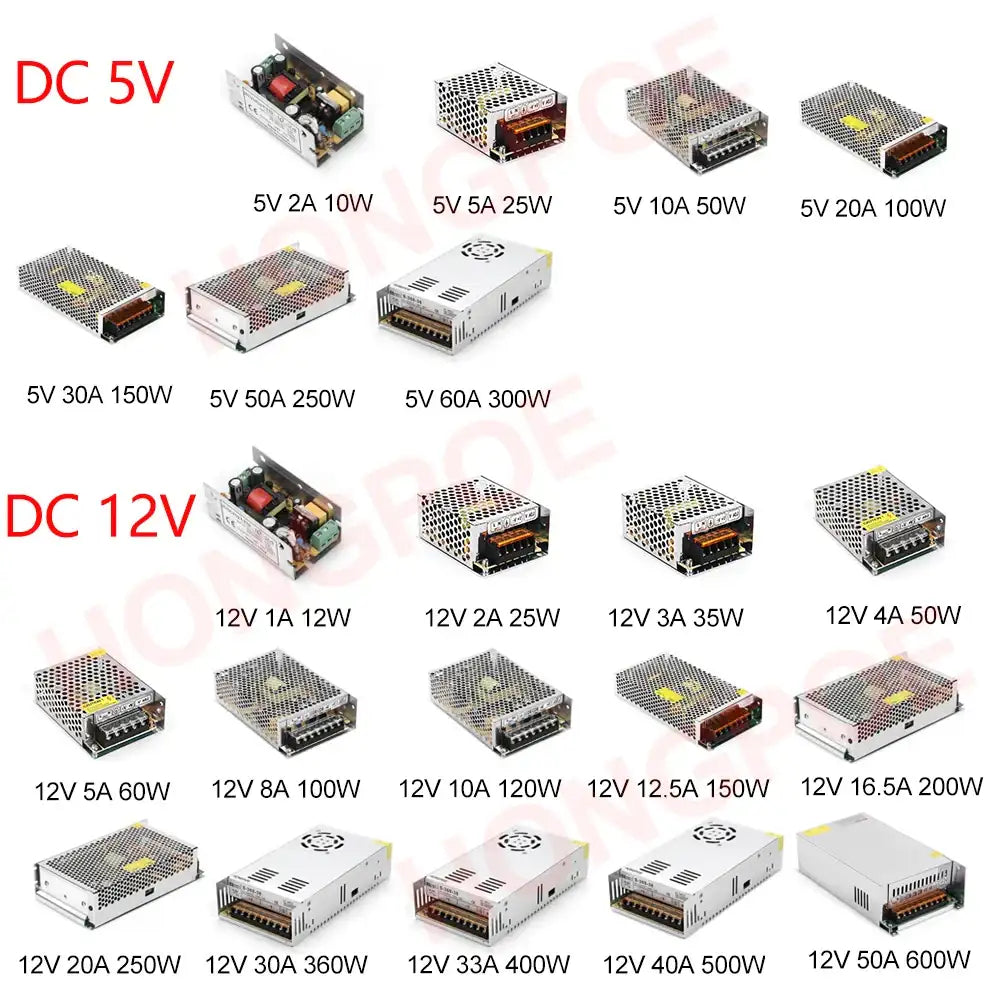 Switching Power Supply 5v 12v 24v 36v 48v 2A 5A 10A 15A 20A 30A15w-500w AC To 110/220v DC Transformer LED Strip Switch Driver