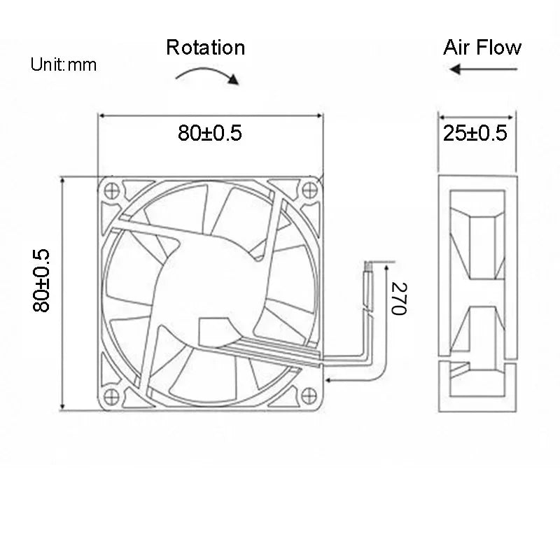 60mm 50mm 40mm 30mm Fans DC 12v 24v 5v Sleeve Bearing Industrial Cooling Fans with Brushless Motor